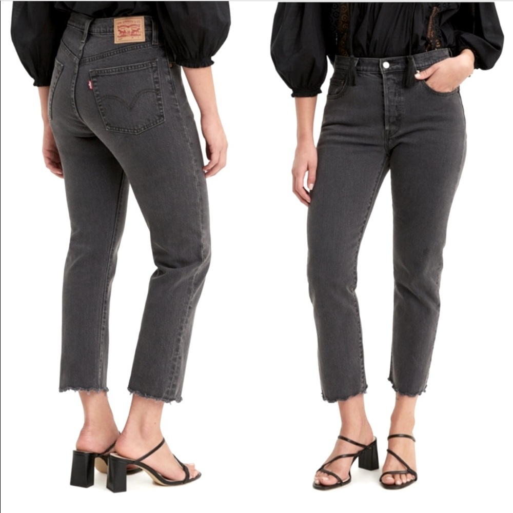 Levi’s 501 cropped black jeans
